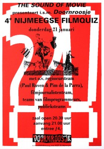 Doornroosje Nijmegen, poster, affiche Sound of Movie-Filmquiz, 1993